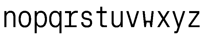 MuotoMonoCondensed Light Font LOWERCASE