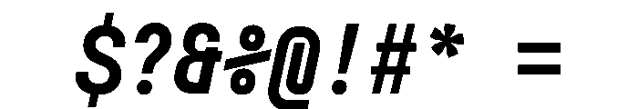 MuotoMonoCondensed MediumItalic Font OTHER CHARS