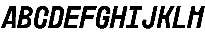 MuotoMonoCondensed MediumItalic Font UPPERCASE