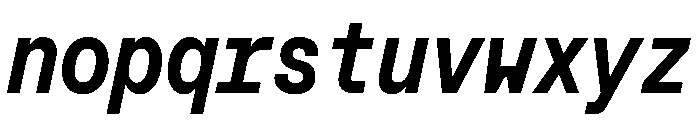MuotoMonoCondensed MediumItalic Font LOWERCASE