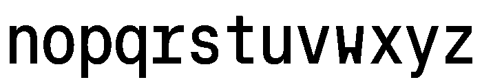 MuotoMonoCondensed Regular Font LOWERCASE