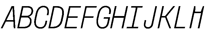 MuotoMonoCondensed ThinItalic Font UPPERCASE