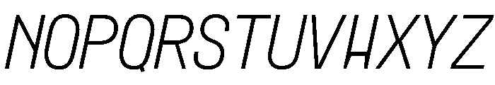 MuotoMonoCondensed ThinItalic Font UPPERCASE