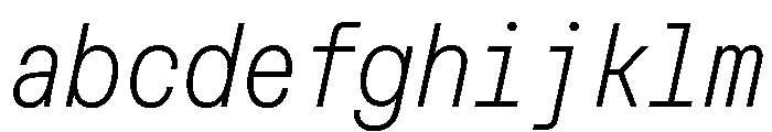 MuotoMonoCondensed ThinItalic FONT