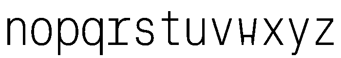 MuotoMonoCondensed Thin Font LOWERCASE