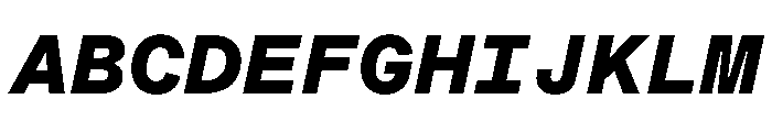 MuotoMonoExtended BlackItalic Font UPPERCASE