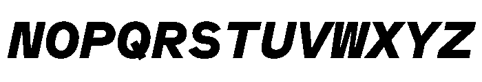 MuotoMonoExtended BlackItalic Font UPPERCASE