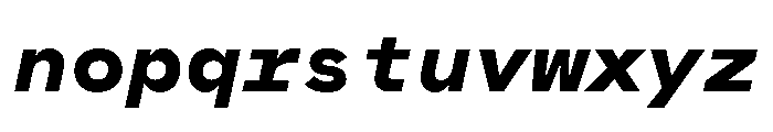 MuotoMonoExtended BlackItalic Font LOWERCASE