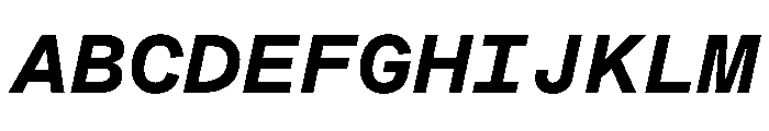 MuotoMonoExtended BoldItalic Font UPPERCASE