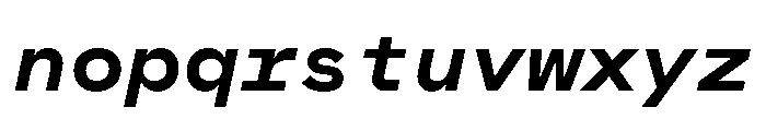 MuotoMonoExtended BoldItalic Font LOWERCASE