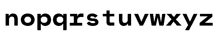 MuotoMonoExtended Bold Font LOWERCASE