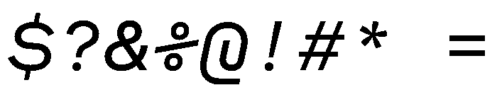 MuotoMonoExtended Italic Font OTHER CHARS