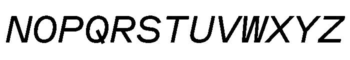 MuotoMonoExtended Italic Font UPPERCASE
