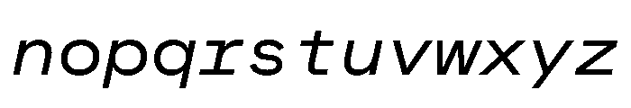 MuotoMonoExtended Italic Font LOWERCASE