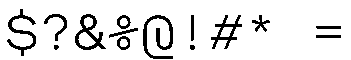 MuotoMonoExtended Light Font OTHER CHARS