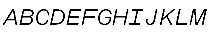 MuotoMonoExtended LightItalic Font UPPERCASE