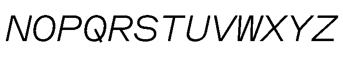 MuotoMonoExtended LightItalic Font UPPERCASE