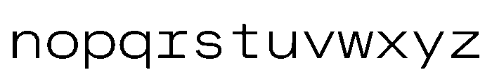 MuotoMonoExtended Light Font LOWERCASE