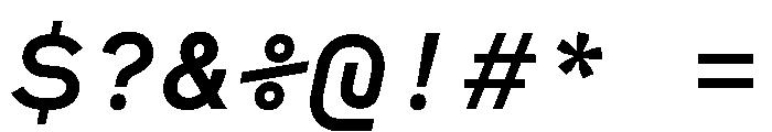 MuotoMonoExtended MediumItalic Font OTHER CHARS
