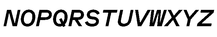 MuotoMonoExtended MediumItalic Font UPPERCASE