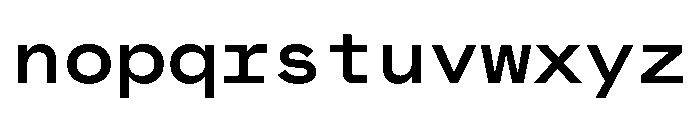 MuotoMonoExtended Medium Font LOWERCASE