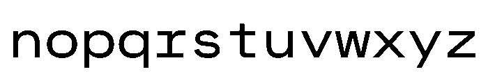 MuotoMonoExtended Regular Font LOWERCASE