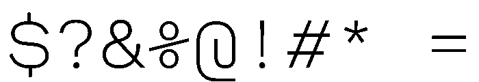 MuotoMonoExtended Thin Font OTHER CHARS