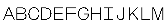 MuotoMonoExtended Thin Font UPPERCASE