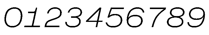 MuotoMonoExtended ThinItalic Font OTHER CHARS