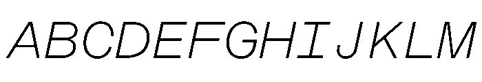MuotoMonoExtended ThinItalic Font UPPERCASE