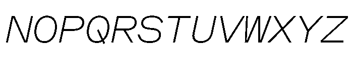 MuotoMonoExtended ThinItalic Font UPPERCASE