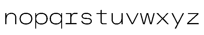 MuotoMonoExtended Thin Font LOWERCASE