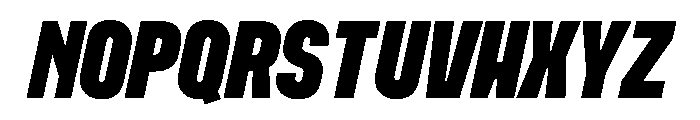 MuotoMonoUltraCond BlackItalic Font UPPERCASE