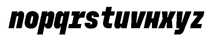 MuotoMonoUltraCond BlackItalic Font LOWERCASE