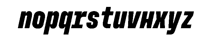 MuotoMonoUltraCond BoldItalic Font LOWERCASE