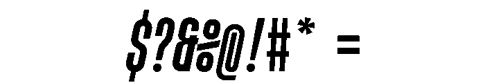 MuotoMonoUltraCond Italic Font OTHER CHARS