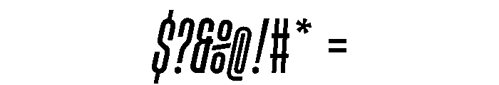 MuotoMonoUltraCond LightItalic Font OTHER CHARS