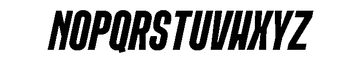 MuotoMonoUltraCond MediumItalic Font UPPERCASE