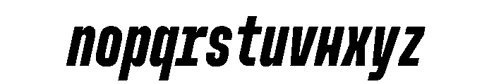 MuotoMonoUltraCond MediumItalic Font LOWERCASE