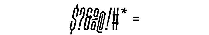 MuotoMonoUltraCond ThinItalic Font OTHER CHARS