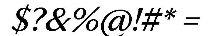 Museum Italic Font OTHER CHARS