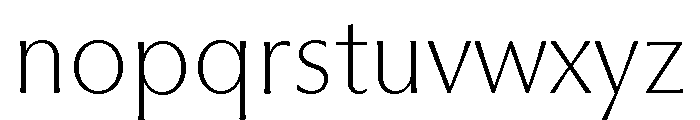 Museum Thin Font LOWERCASE