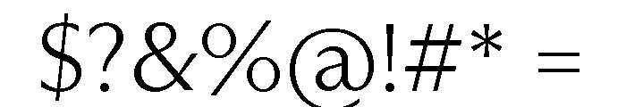 Museum Ultralight Font OTHER CHARS