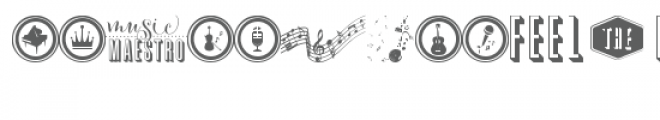 music dingbat font Font UPPERCASE