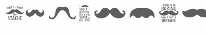 mustache dingbats font Font LOWERCASE