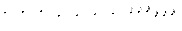 Music Regular Font UPPERCASE