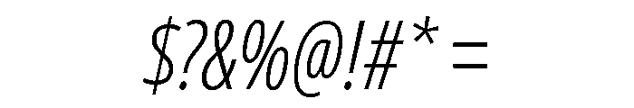 Myriad Variable Light Italic Font OTHER CHARS