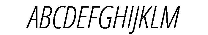Myriad Variable Light Italic Font UPPERCASE