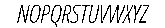 Myriad Variable Light Italic Font UPPERCASE