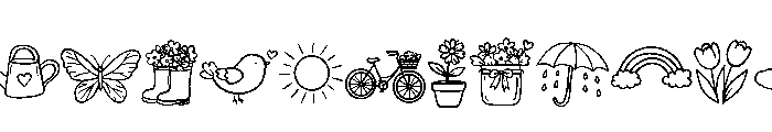 My Little Garden Font UPPERCASE